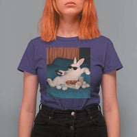 Easter Bunny Iced Coffee T Shirt For Women Funny Animal Meme