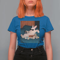 Easter Bunny Iced Coffee T Shirt For Women Funny Animal Meme