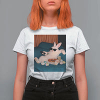 Easter Bunny Iced Coffee T Shirt For Women Funny Animal Meme