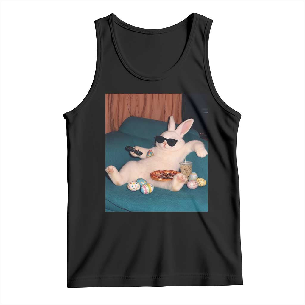 Easter Bunny Iced Coffee Tank Top Funny Animal Meme