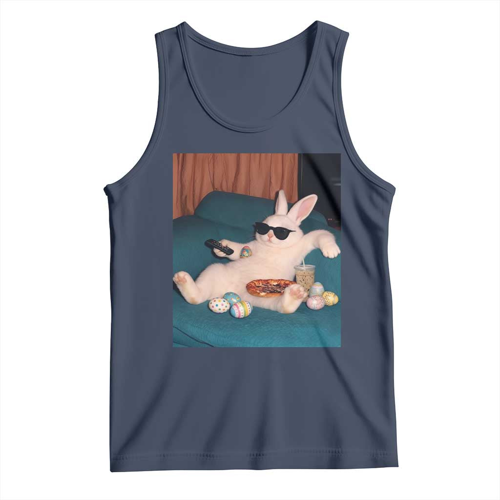 Easter Bunny Iced Coffee Tank Top Funny Animal Meme