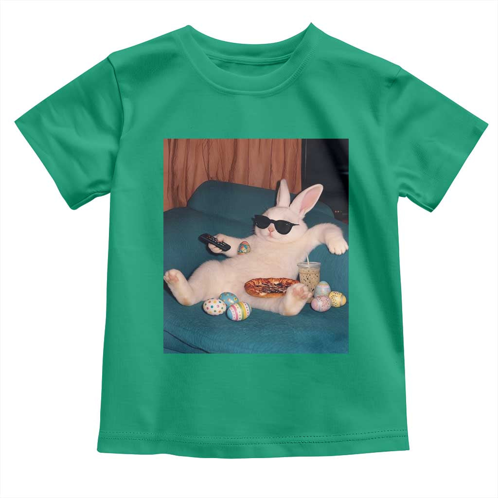 Easter Bunny Iced Coffee Toddler T Shirt Funny Animal Meme