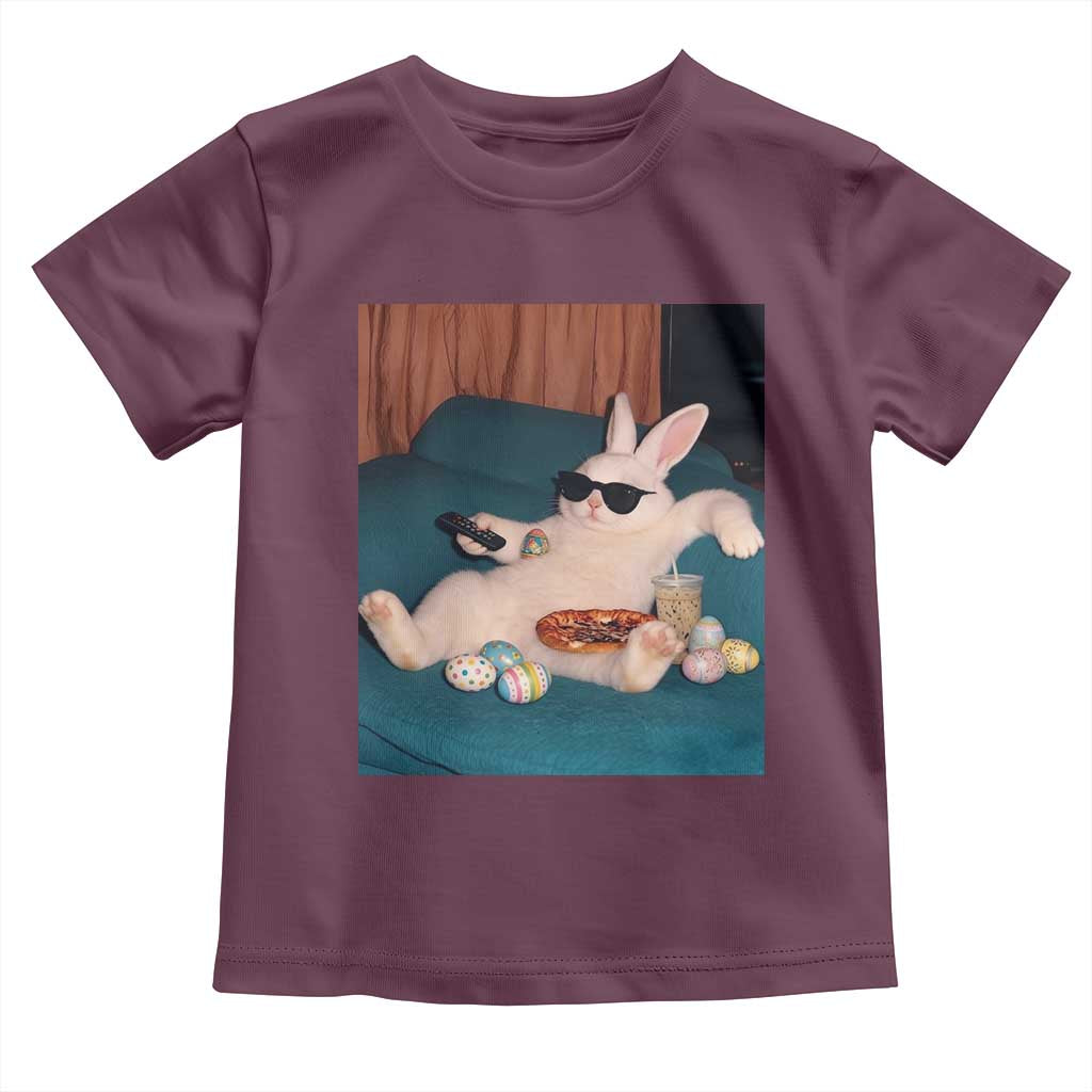 Easter Bunny Iced Coffee Toddler T Shirt Funny Animal Meme