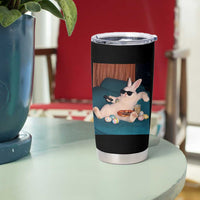 Easter Bunny Iced Coffee Tumbler Cup Funny Animal Meme