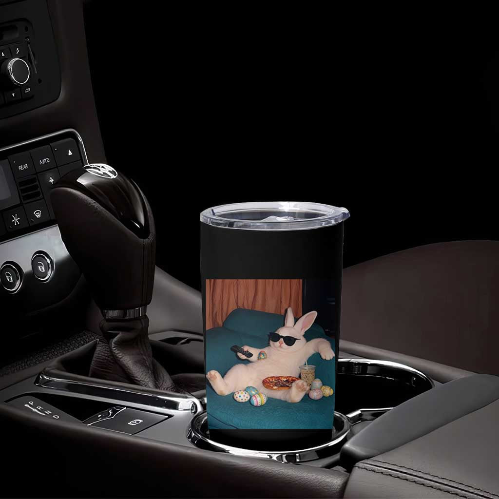 Easter Bunny Iced Coffee Tumbler Cup Funny Animal Meme