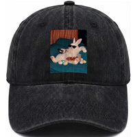 Easter Bunny Iced Coffee Washed Cotton Baseball Cap Funny Animal Meme