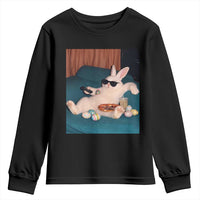 Easter Bunny Iced Coffee Youth Sweatshirt Funny Animal Meme