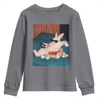 Easter Bunny Iced Coffee Youth Sweatshirt Funny Animal Meme