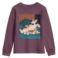 Easter Bunny Iced Coffee Youth Sweatshirt Funny Animal Meme