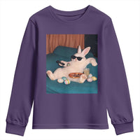 Easter Bunny Iced Coffee Youth Sweatshirt Funny Animal Meme