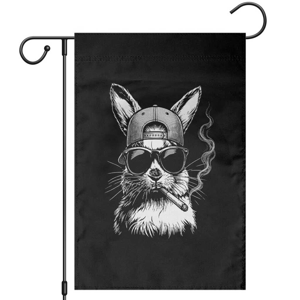 Funny Easter Bunny Smoking Meme Garden Flag