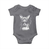 Funny Easter Bunny Smoking Meme Baby Onesie
