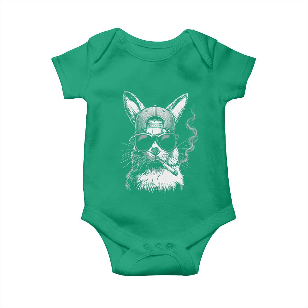 Funny Easter Bunny Smoking Meme Baby Onesie