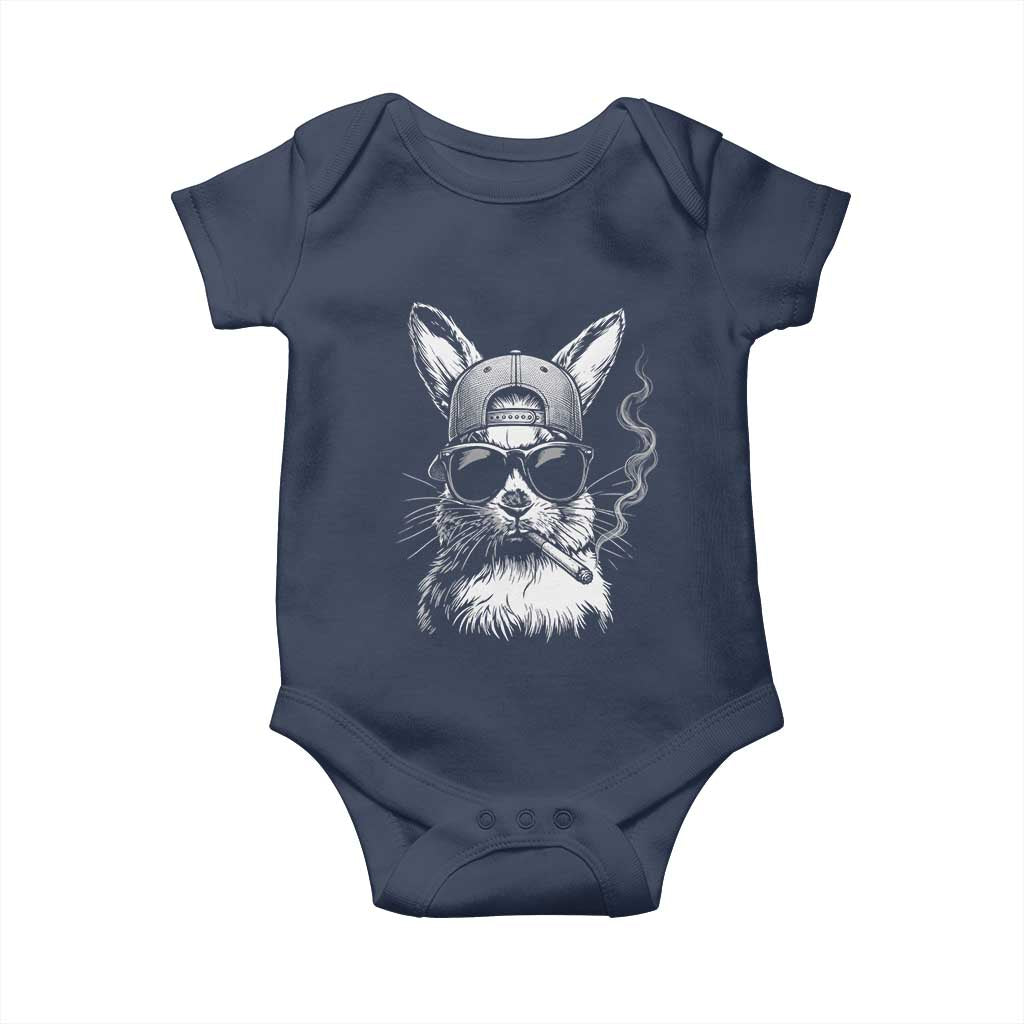 Funny Easter Bunny Smoking Meme Baby Onesie