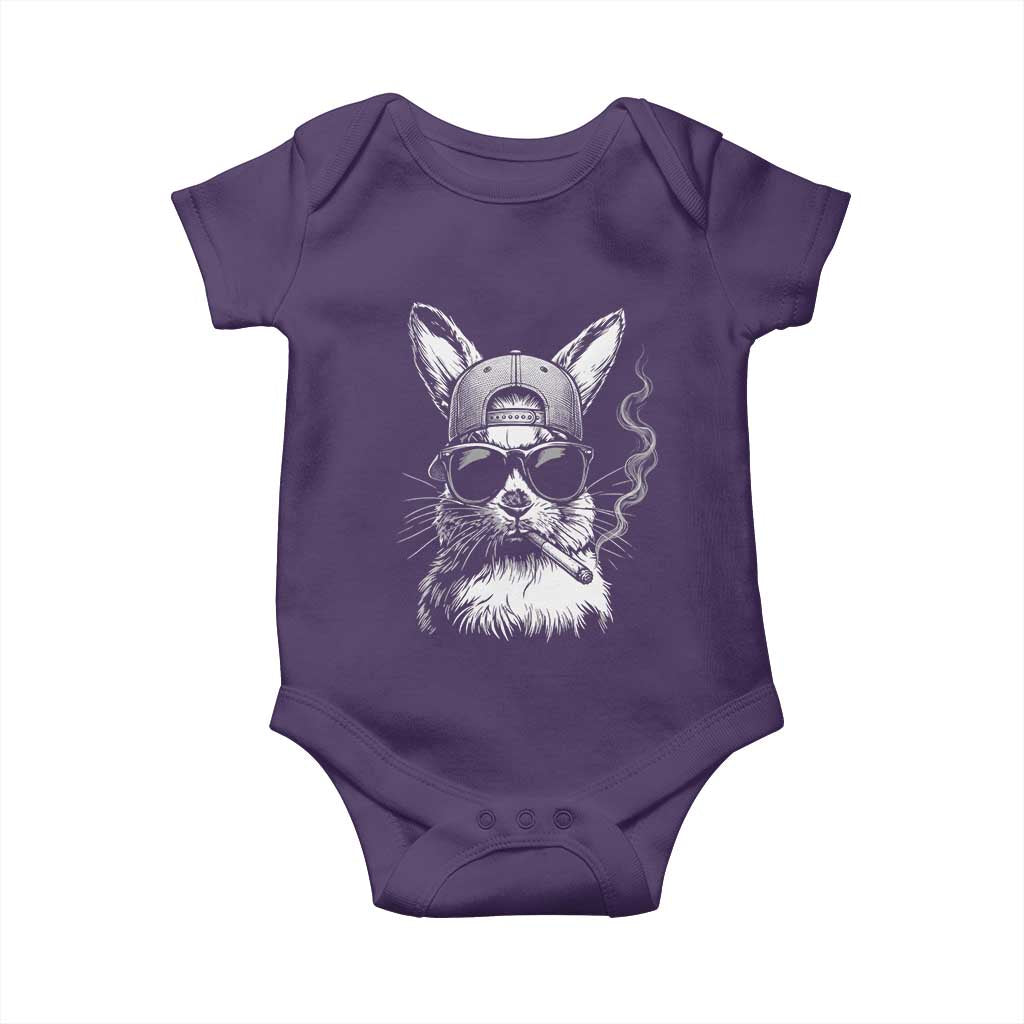 Funny Easter Bunny Smoking Meme Baby Onesie