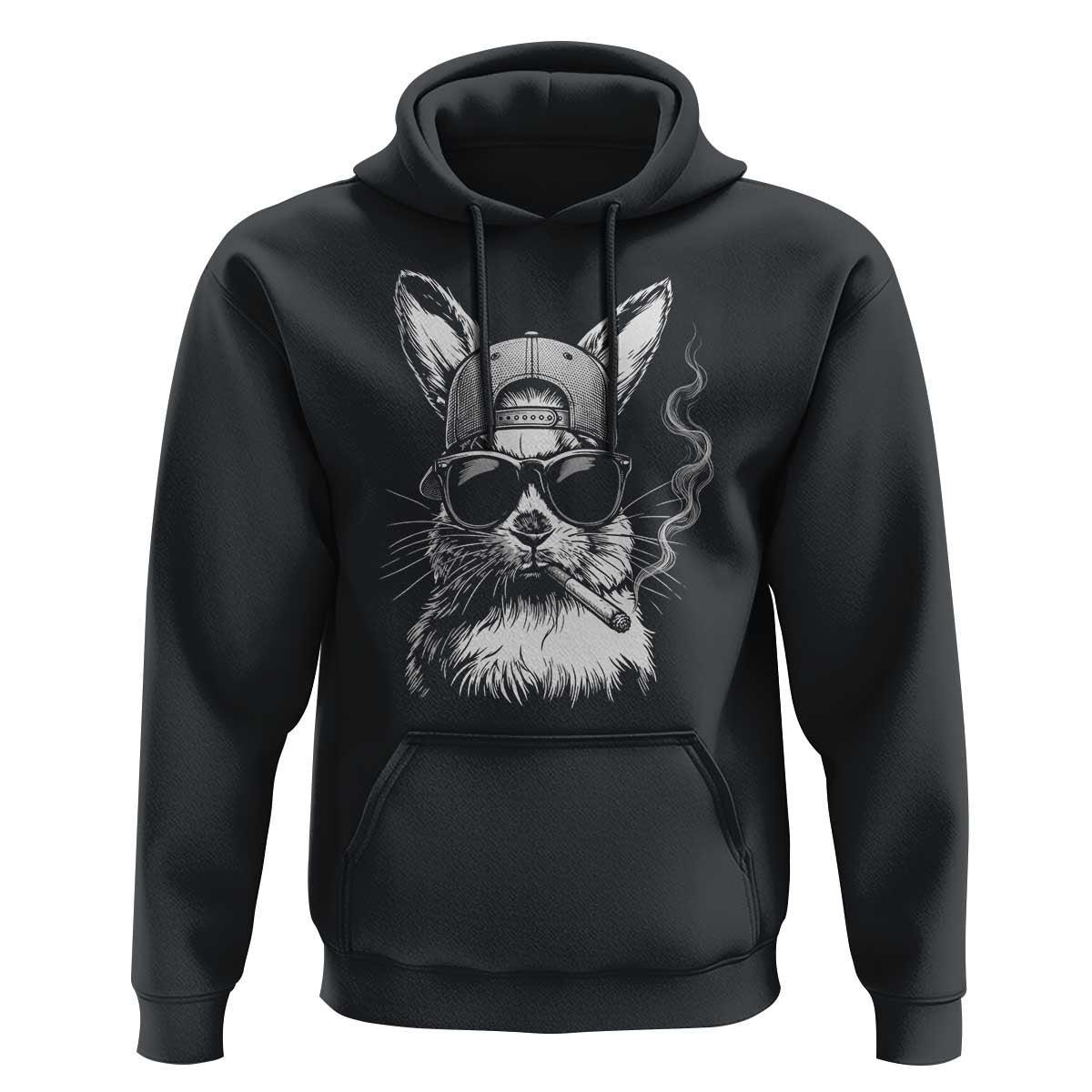 Funny Easter Bunny Smoking Meme Hoodie