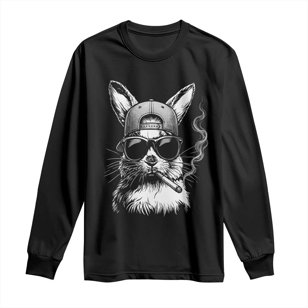 Funny Easter Bunny Smoking Meme Long Sleeve Shirt