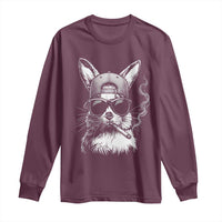 Funny Easter Bunny Smoking Meme Long Sleeve Shirt