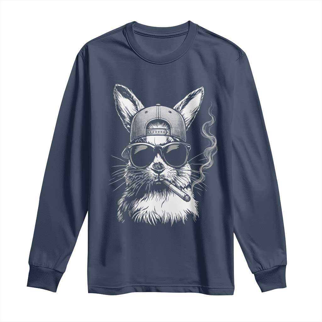 Funny Easter Bunny Smoking Meme Long Sleeve Shirt