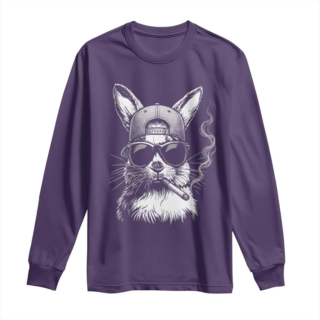 Funny Easter Bunny Smoking Meme Long Sleeve Shirt