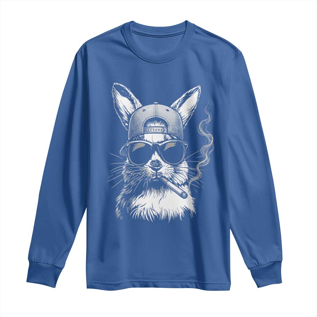Funny Easter Bunny Smoking Meme Long Sleeve Shirt