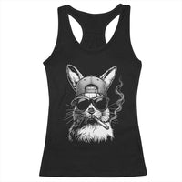 Funny Easter Bunny Smoking Meme Racerback Tank Top