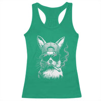 Funny Easter Bunny Smoking Meme Racerback Tank Top