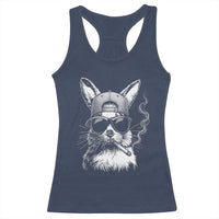 Funny Easter Bunny Smoking Meme Racerback Tank Top