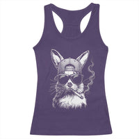 Funny Easter Bunny Smoking Meme Racerback Tank Top
