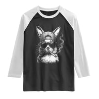 Funny Easter Bunny Smoking Meme Raglan Shirt