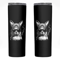 Funny Easter Bunny Smoking Meme Skinny Tumbler