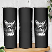 Funny Easter Bunny Smoking Meme Skinny Tumbler