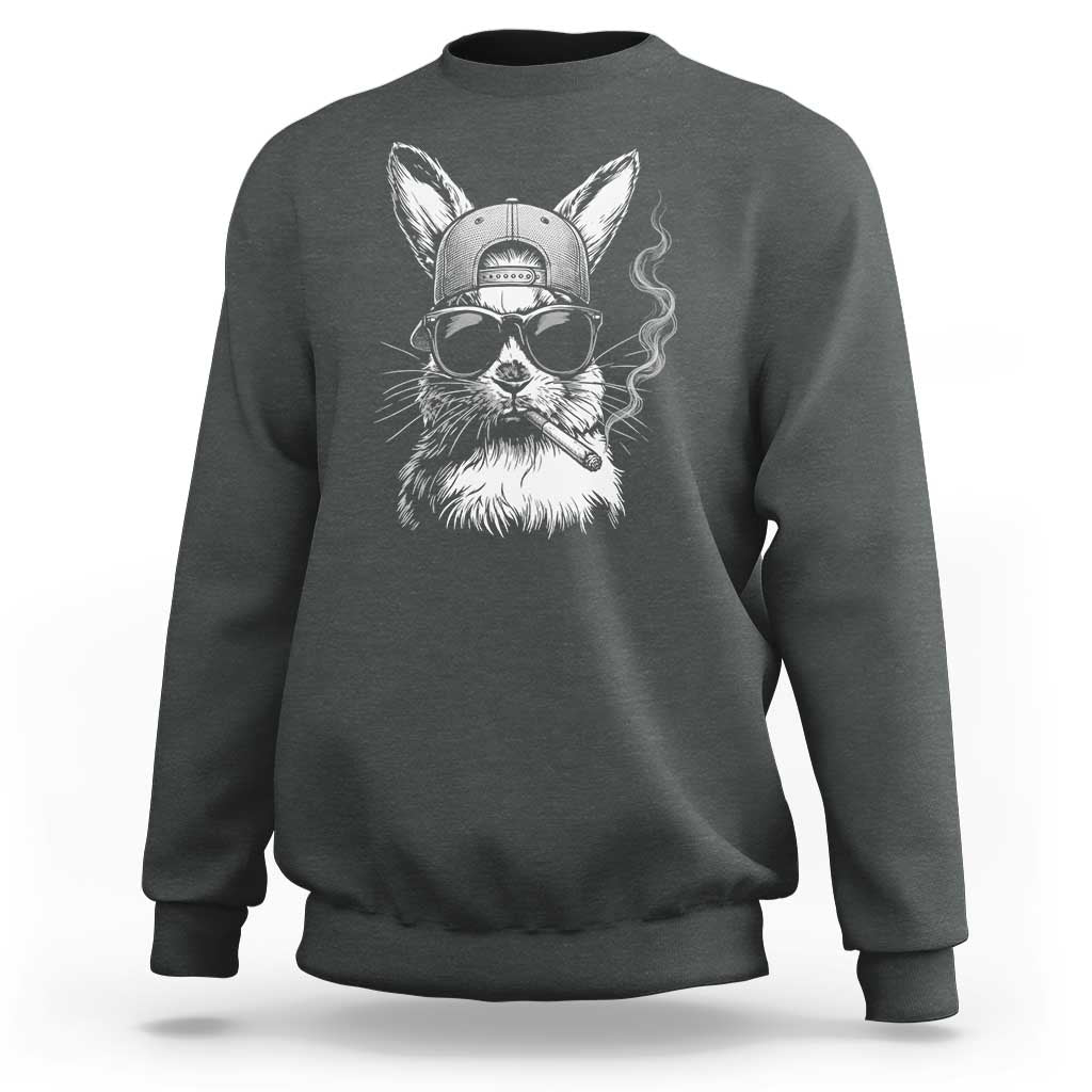 Funny Easter Bunny Smoking Meme Sweatshirt