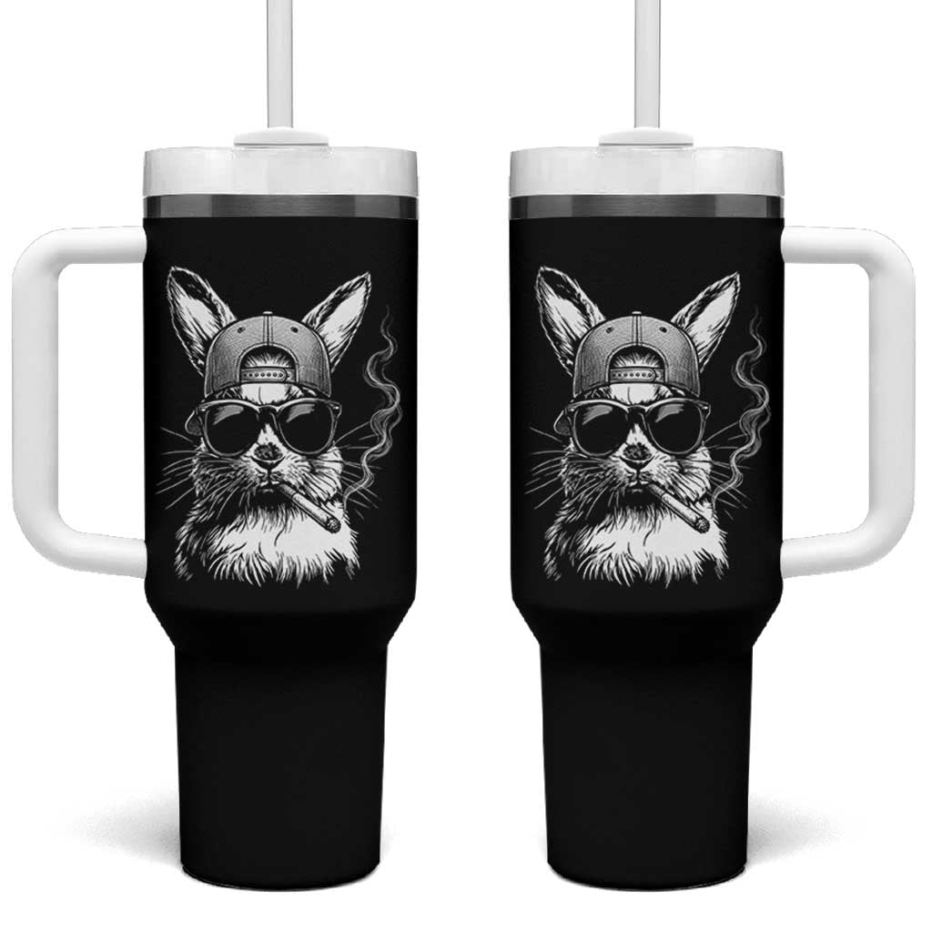 Funny Easter Bunny Smoking Meme Tumbler With Handle
