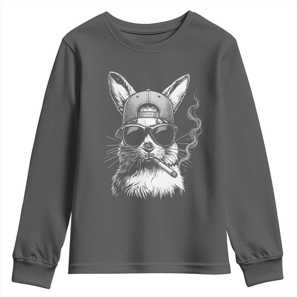 Funny Easter Bunny Smoking Meme Youth Sweatshirt