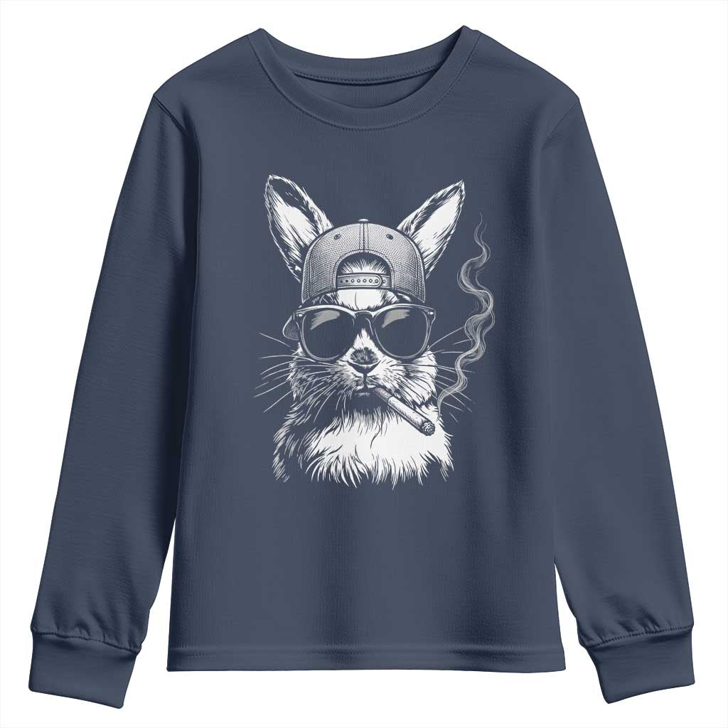 Funny Easter Bunny Smoking Meme Youth Sweatshirt