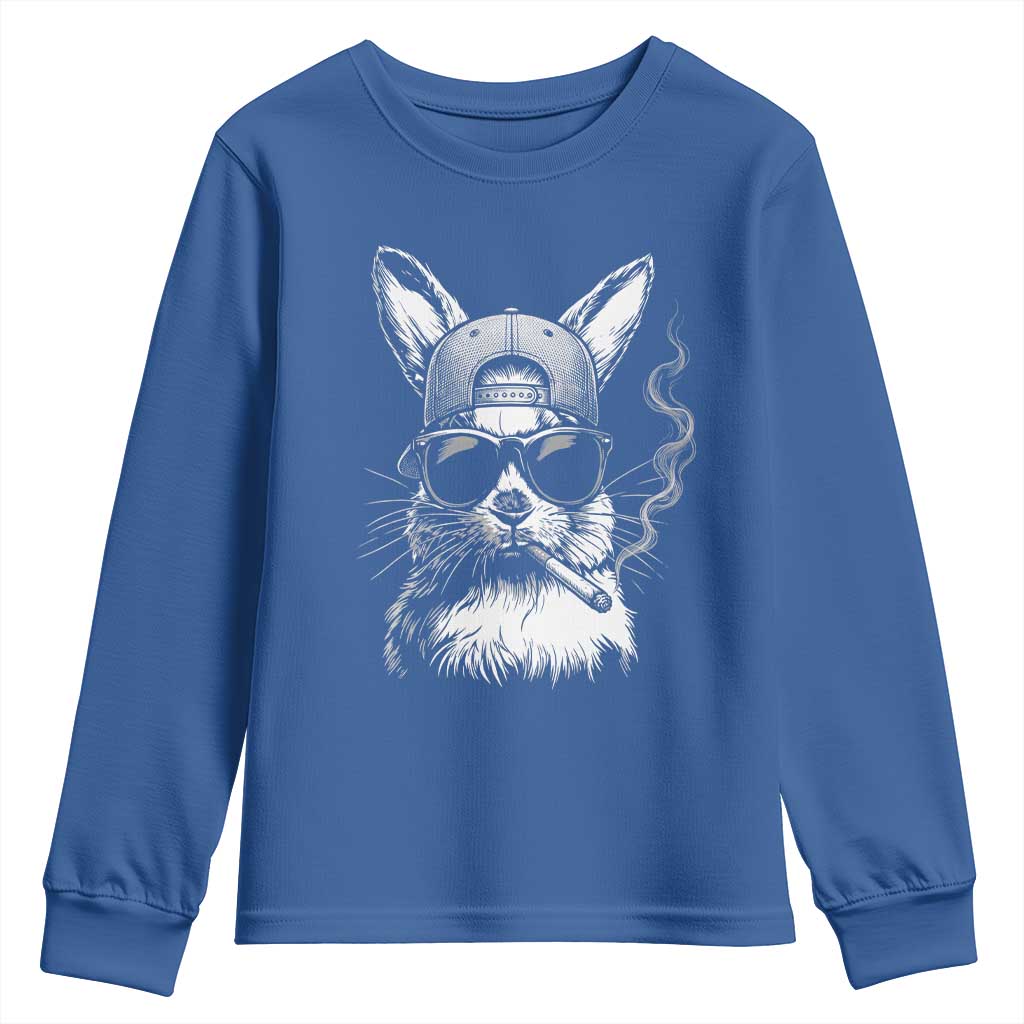 Funny Easter Bunny Smoking Meme Youth Sweatshirt
