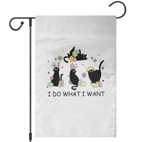 Funny Easter Black Cat Garden Flag I Do What I Want