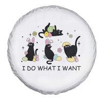 Funny Easter Black Cat Spare Tire Cover I Do What I Want