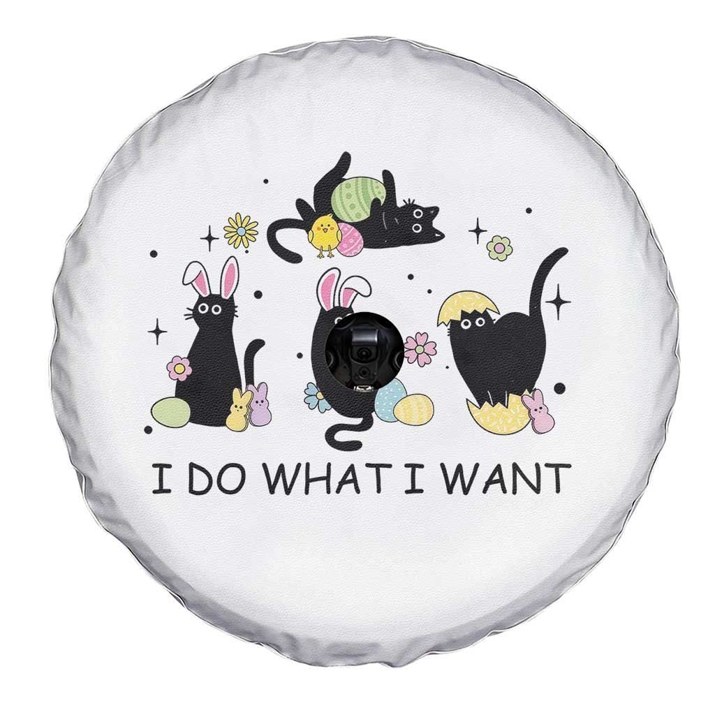 Funny Easter Black Cat Spare Tire Cover I Do What I Want