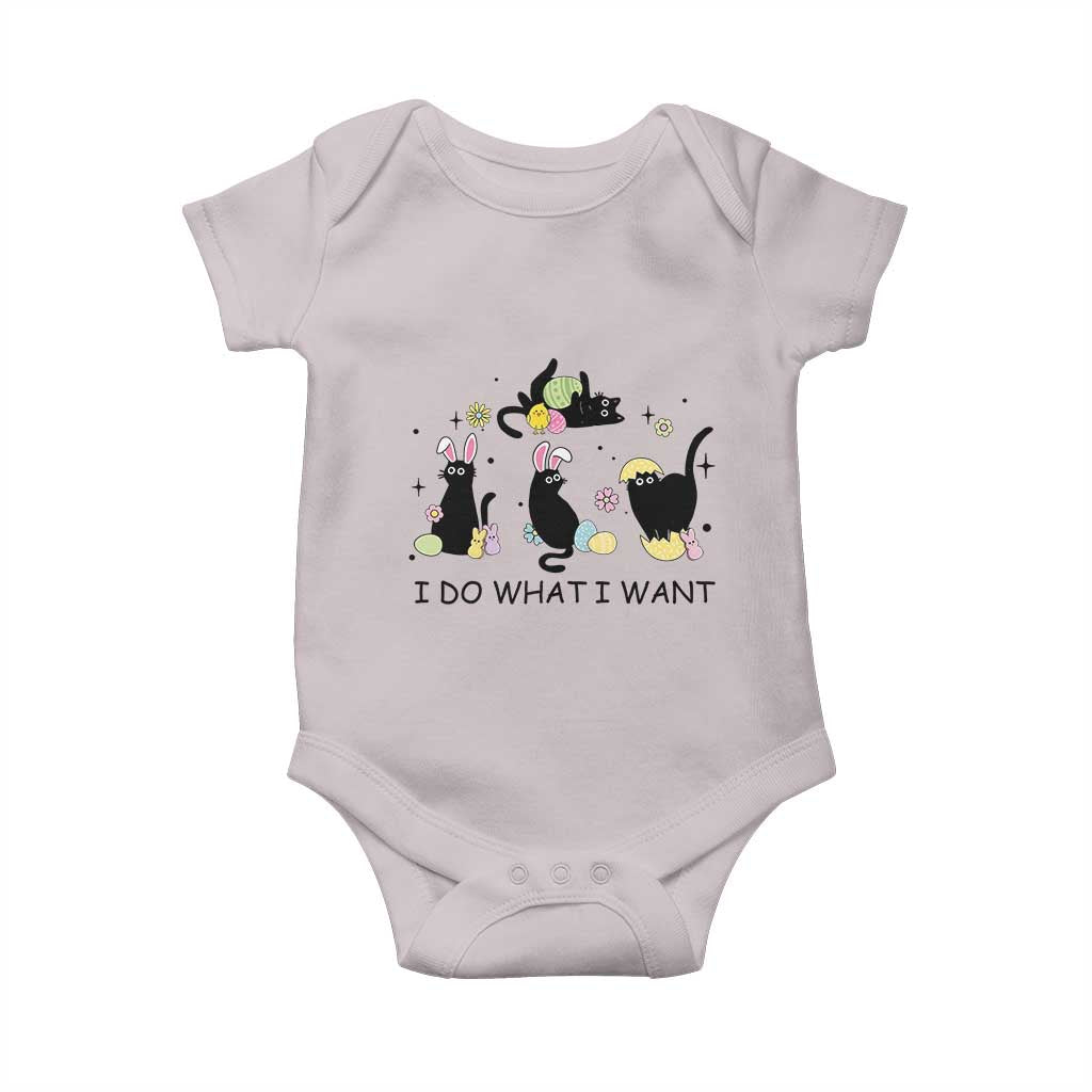 Funny Easter Black Cat Baby Onesie I Do What I Want