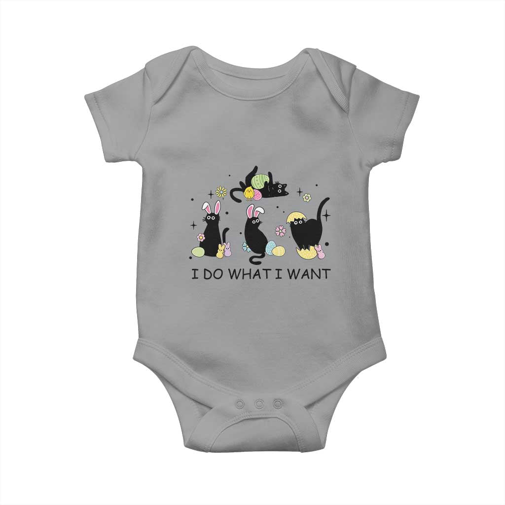Funny Easter Black Cat Baby Onesie I Do What I Want