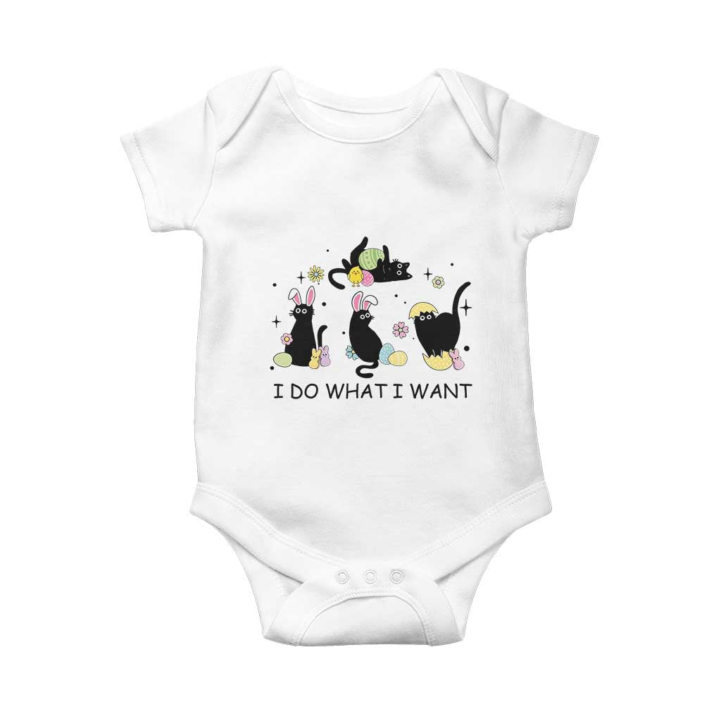 Funny Easter Black Cat Baby Onesie I Do What I Want