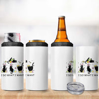 Funny Easter Black Cat 4 in 1 Can Cooler Tumbler I Do What I Want