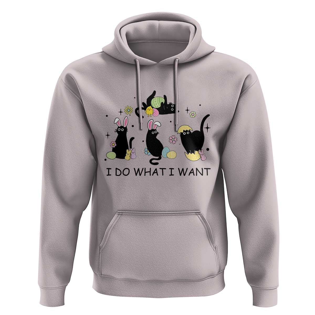 Funny Easter Black Cat Hoodie I Do What I Want