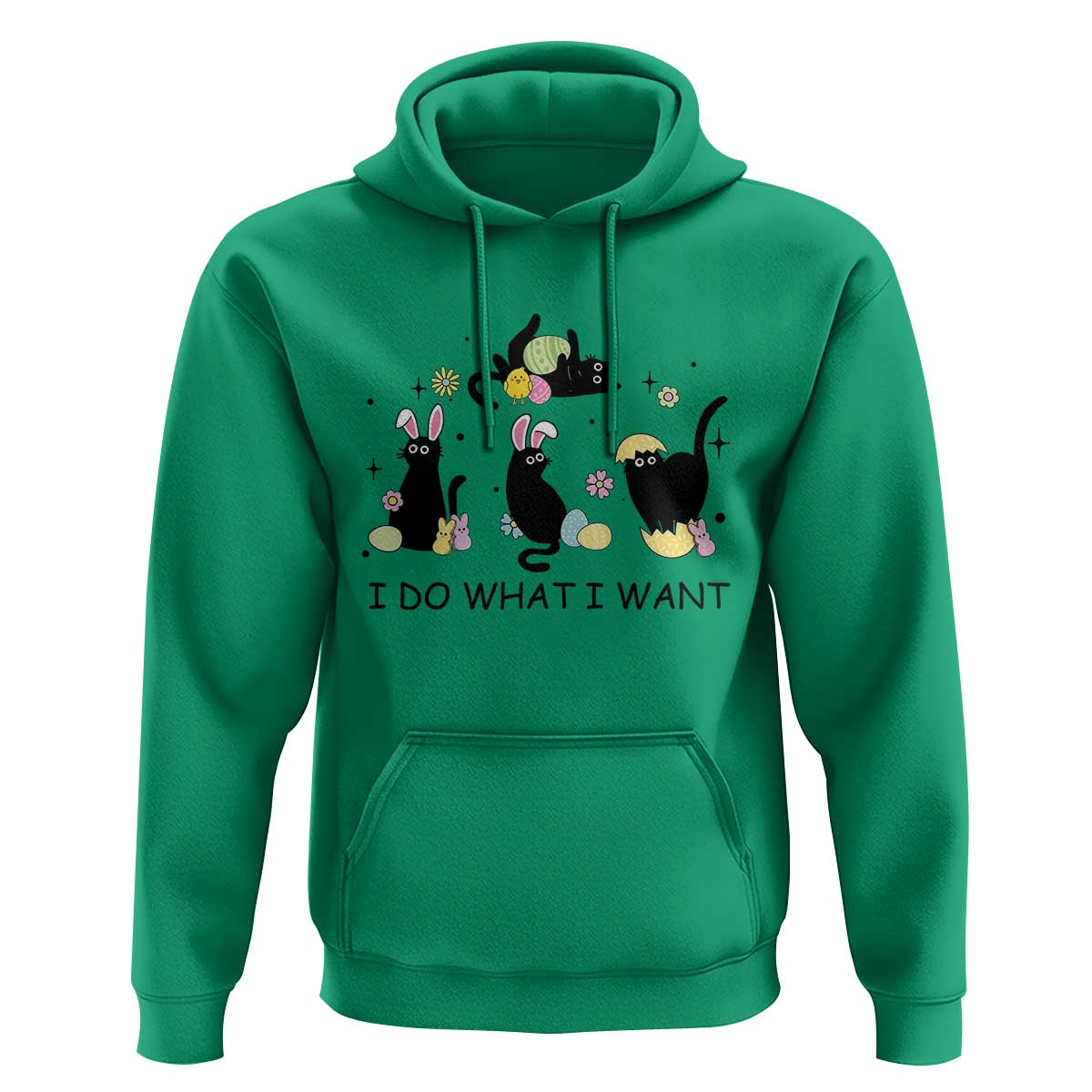 Funny Easter Black Cat Hoodie I Do What I Want