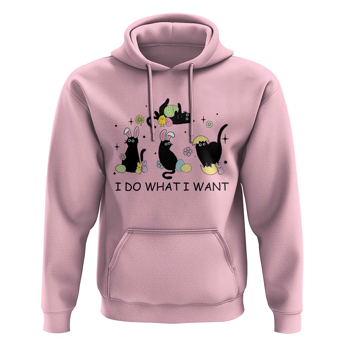 Funny Easter Black Cat Hoodie I Do What I Want
