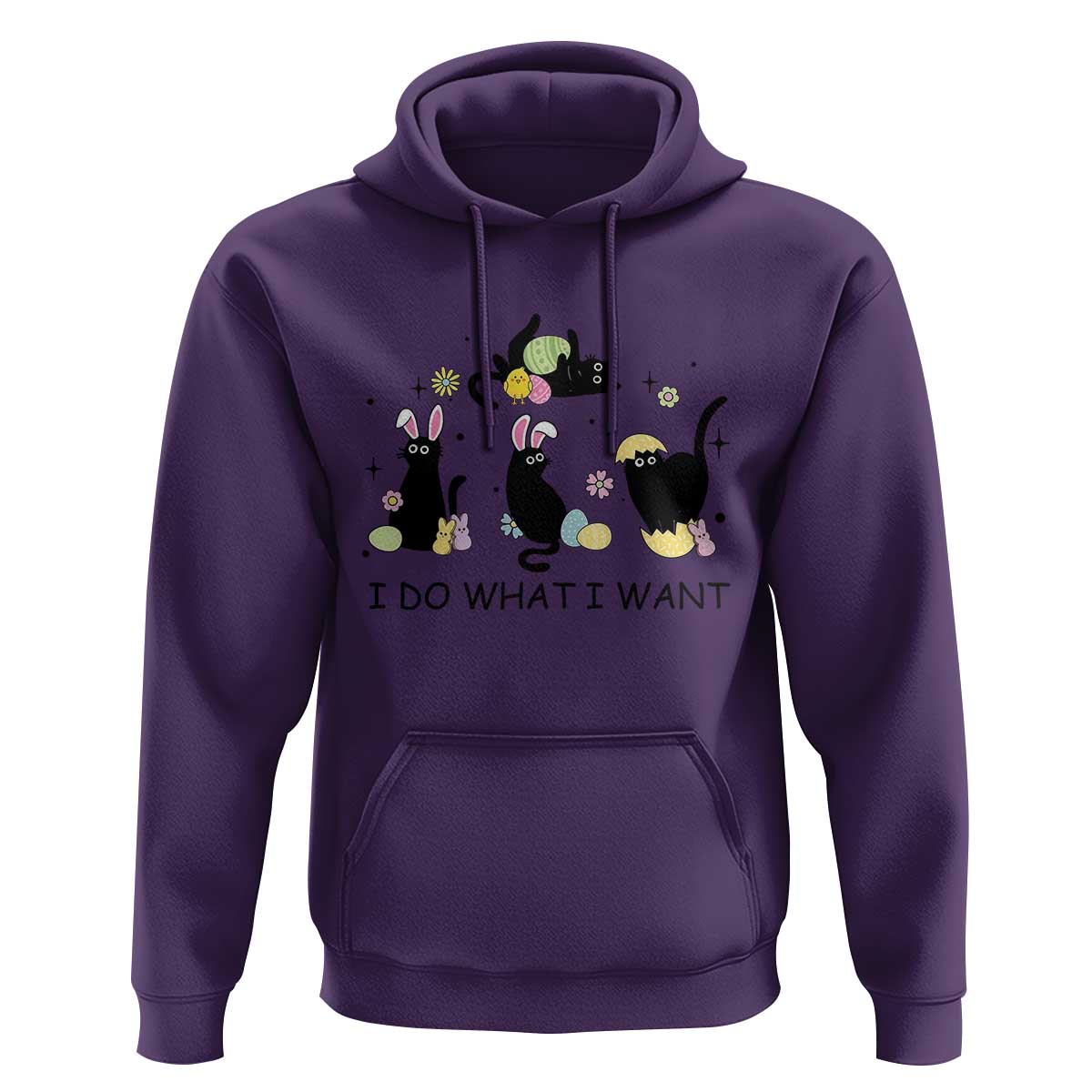 Funny Easter Black Cat Hoodie I Do What I Want