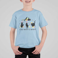 Funny Easter Black Cat T Shirt For Kid I Do What I Want