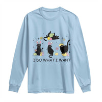 Funny Easter Black Cat Long Sleeve Shirt I Do What I Want
